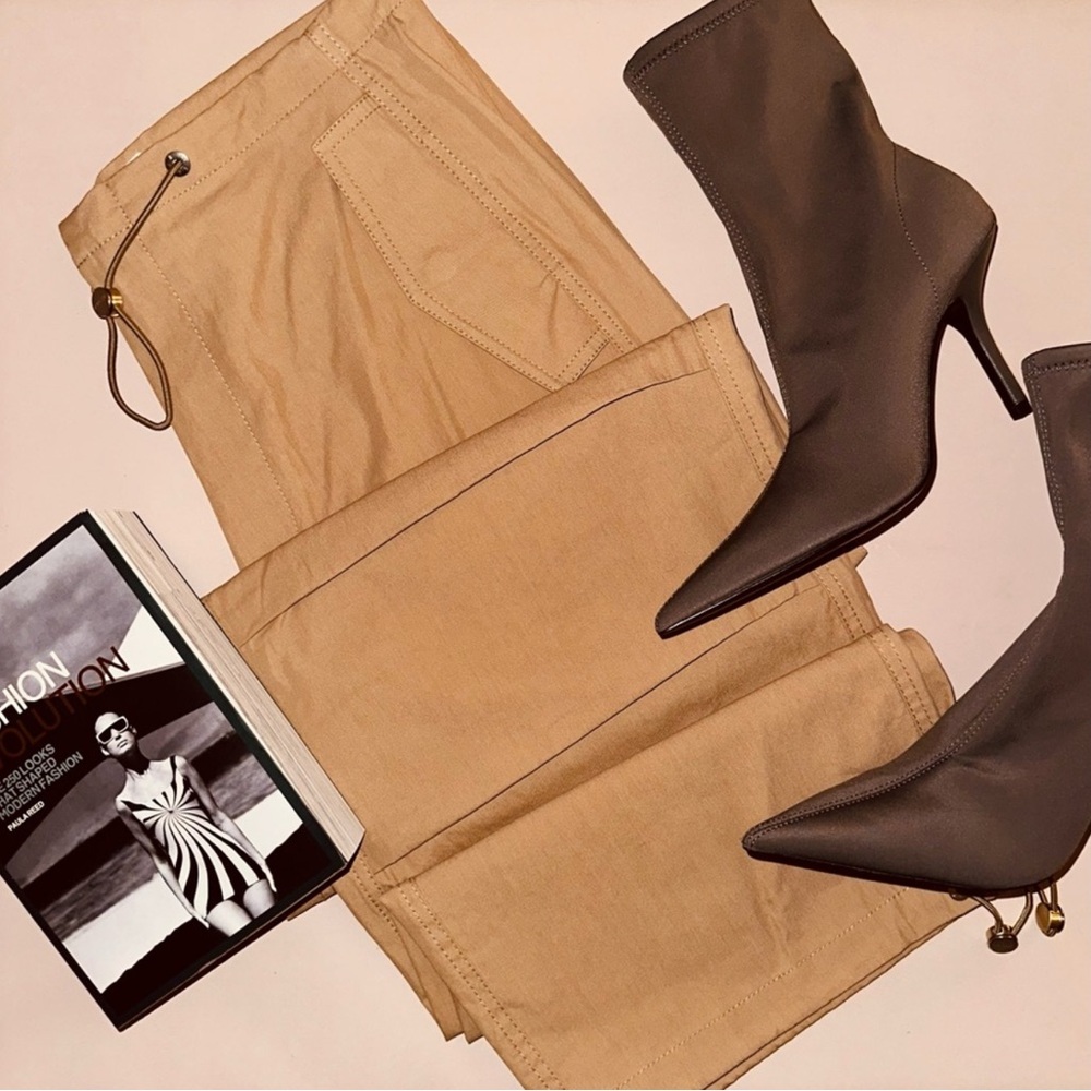 DION LEE Brown Elasticized Trouser